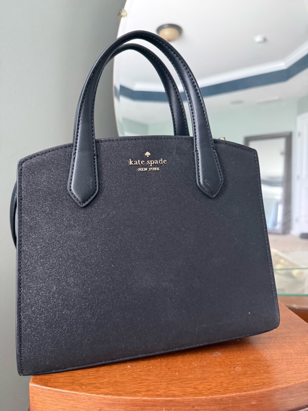 Kate Spade Black glitter purse